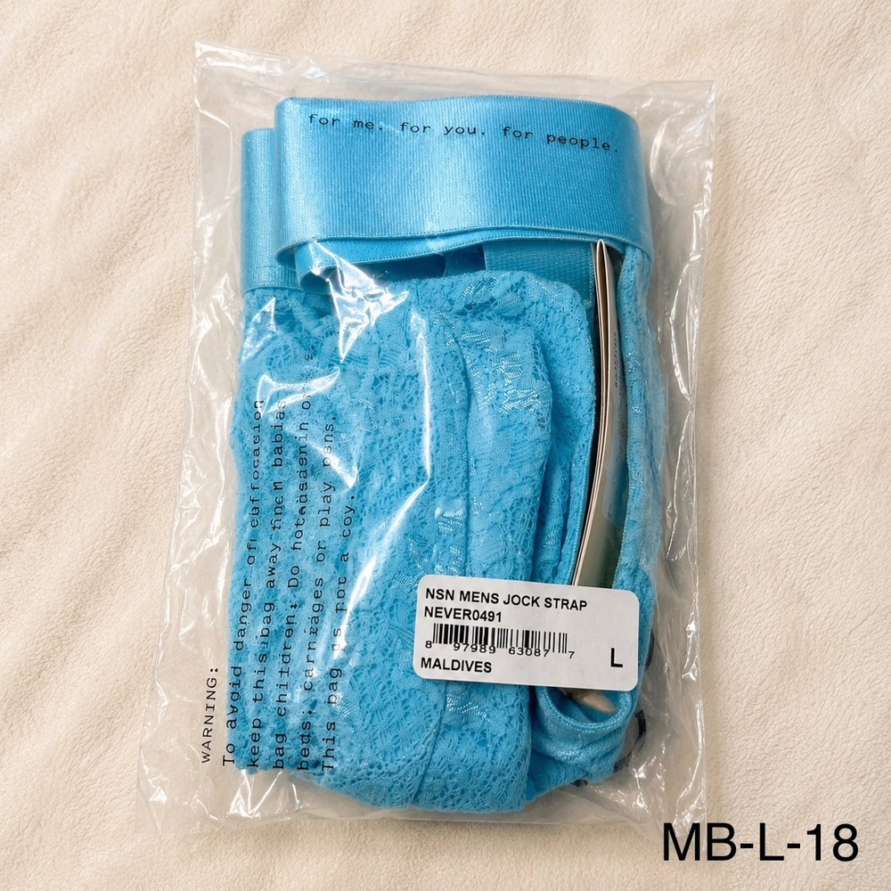 COSABELLA Never Say Never Lace Jock Strap Maldives Blue Men's - Size‎ L / NWT - Picture 6 of 7
